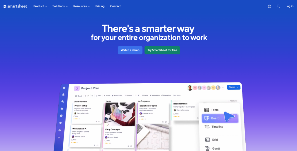 Smartsheet - smarter way for your entire organization to work
