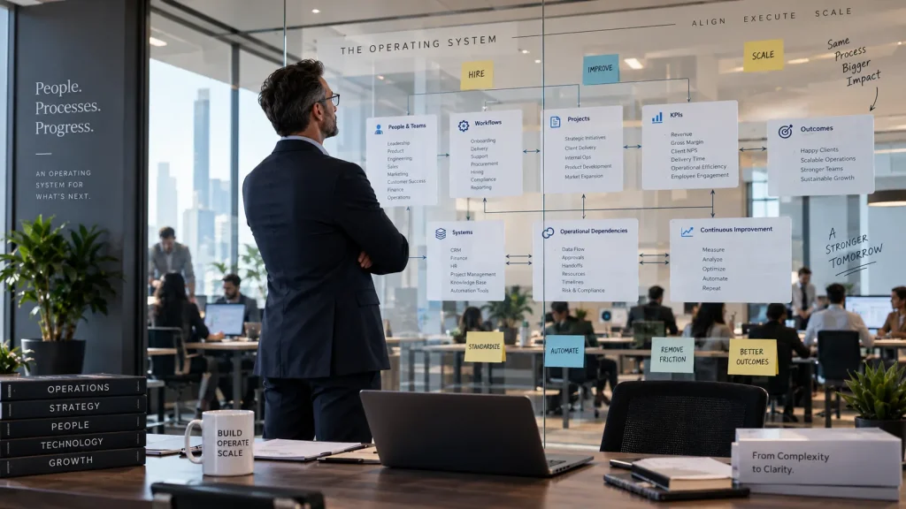 Operations leader connecting strategy, people and systems.